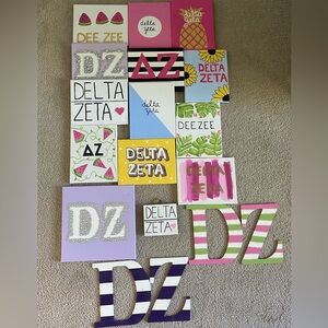Delta zeta sorority wall art